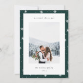 モダン雪の縁ど写真 シーズンカード (正面)