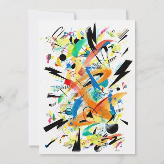 モダン雷 招待状 (正面)