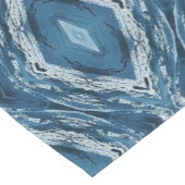 モダン青ダイヤ模様テーブルランナー ショートテーブルランナー (コーナー)