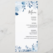 モダン青フランスの結婚フローラ メニュー (正面)