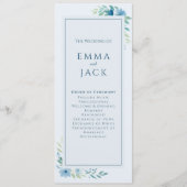 モダン青植物性ミニマルフローラ結婚ズ プログラム (正面)