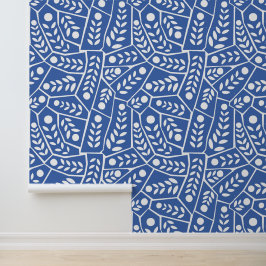 モダン青離れと図形 壁紙