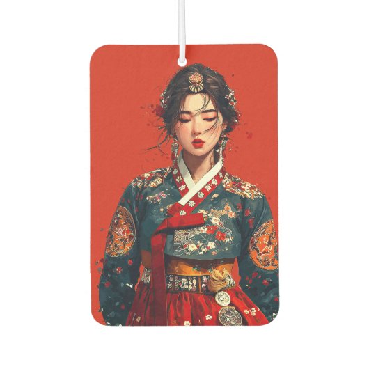 モダン韓服の肖像画エアフレッシュナー カーエアーフレッシュナー (正面)