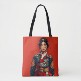 モダン韓服の肖像画トートバッグ トートバッグ