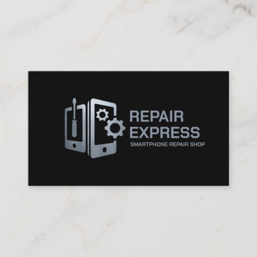 モダン頭が切れるプロフェッショナル電話の修復 名刺 (正面)