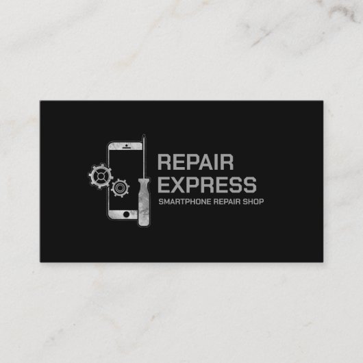 モダン頭が切れるプロフェッショナル電話の修復 名刺 (正面)