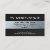 モダン頭が切れる電話の修理 名刺 (裏面)