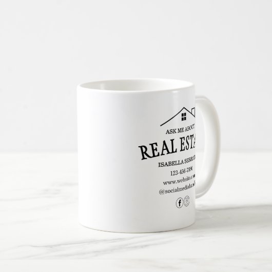 モダン頼実在は私の財産 コーヒーマグカップ (正面右)