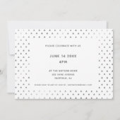 モダン額付ミニマルき写真コラージュグラードパーティー 招待状 (裏面)