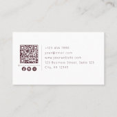 モダン額名, qrコード,写真,写真,写真 名刺 (裏面)