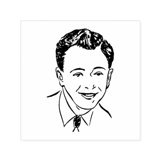 モダン顔をYour Likenessポートレート先生 セルフインキングスタンプ (デザイン)