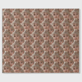 モダン顔カスタム自分のギフトクリスマスを作成する ラッピングペーパー (フラット)