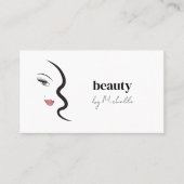 モダン顔美しいメイクアップミニマルシンプルリスト 名刺 (正面)