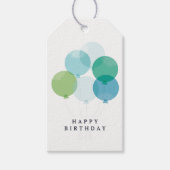 モダン風バルーン束 男の子の誕生日 ギフトタグ (正面)