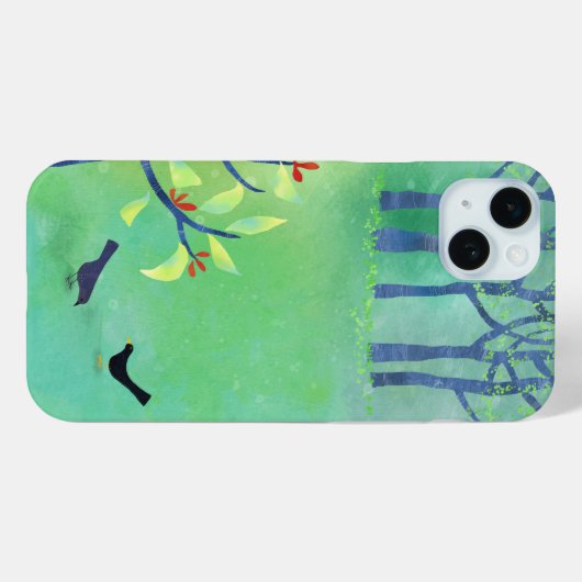 モダン風景鳥木 Case-Mate iPhoneケース (裏面 (横))