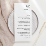モダン食べエレガントMenu CardとDrink メニュー<br><div class="desc">食べ&ドリンク&エレガモダンントウェディング、パーティーまたは記念日メニュー。黒エレガントと白のデザイン、または選択した背景色。右側のクリックカスタマイズ文字のパーソナライゼーション領域の下に表示されカスタム、さらにリンクを選択する。この看板ポスターテンプレートは、あなたの装飾に追加素晴らしを作成する速く結婚かつ簡単。シンボルや象徴を減らすことができる、選択する多くのサイズだけでなく、オプションのフレーミングカスタムとマットを選ぶ。</div>