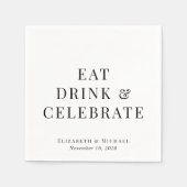 モダン食べドック スタンダードカクテルナプキン (正面)