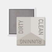 モダン食洗機汚れクリーンランニングのリバーシブル マグネット (正面/裏面)