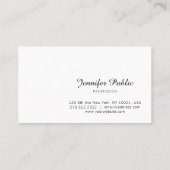 モダン高度な手書きスクリプお洒落ト 名刺 (裏面)