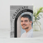 モダン高校写真卒業 案内状 (スタンド正面)