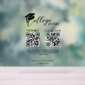 モダン高校卒業大学基金QRコード アクリルサイン (ニュートラル)