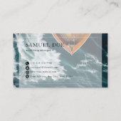 モダン高級ボユニークートレンタルQRコード 名刺 (裏面)