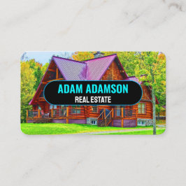 モダン高級実在不動産（QRコード）ハウス不動産仲介業者 名刺