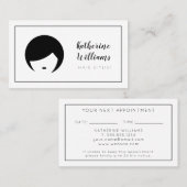 モダン髪型アポイントメント 予約カード (正面/裏面)