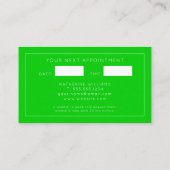 モダン髪型アポイントメント 予約カード (裏面)