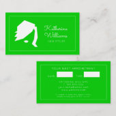 モダン髪型アポイントメント 予約カード (正面/裏面)