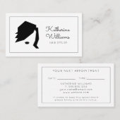 モダン髪型アポイントメント 予約カード (正面/裏面)