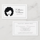 モダン髪型アポイントメント 予約カード (正面/裏面)