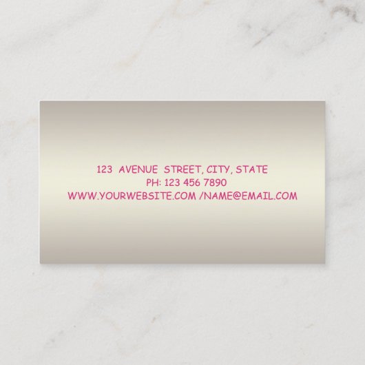 モダン魅力的光フェイク灯 名刺 (裏面)