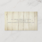 モダン魅力的Hawaii Hibiskus，木の質感 名刺 (裏面)