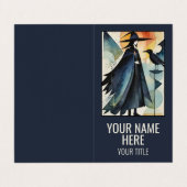 モダン魔女 – 抽象芸術アートワーク3 – ファンおもしろい 名刺 (外部フラット)