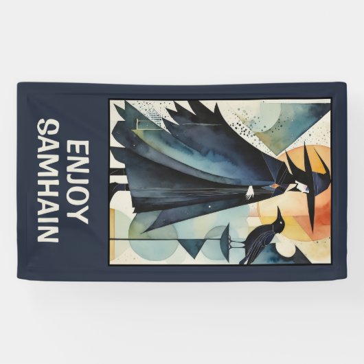 モダン魔女 – 抽象芸術アートワーク3 – ファンおもしろい 横断幕 (横)