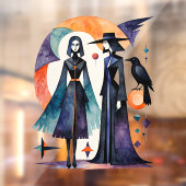 モダン魔女 – 抽象芸術アートワーク5 – ファンおもしろい ウィンドウサイン (シート2)