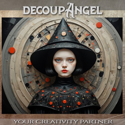 モダン魔女： Sylvia - Decopage - 薄葉紙