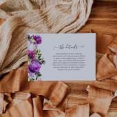 モダン鮮やかはっきりした結婚フローラ エンクロージャーカード