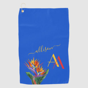 モダン鮮やかカスタムフローラ ゴルフタオル