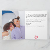 モダン鮮やかビーチサンセット4フォト誕生日 カード (内部)