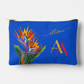 モダン鮮やかフローラカスタム名 アクセサリーポーチ (正面)