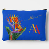 モダン鮮やかフローラカスタム名 アクセサリーポーチ (正面)