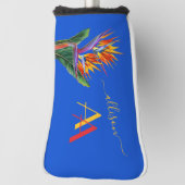 モダン鮮やかフローラカスタム名 ゴルフヘッドカバー (回転90)