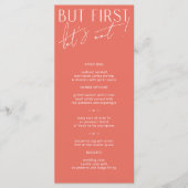 モダン鮮やかミニマルPinkの結婚 Dinner Menu メニュー (正面)