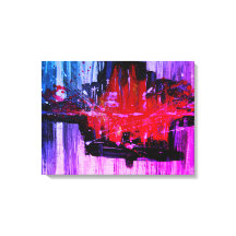 モダン鮮やかユニークレッド・ブラック・ブルー・抽象芸術・アート