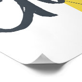 モダン鮮やか図はっきりしたデザイン ポスター (角)