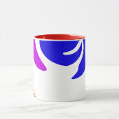 モダン鮮やか感動的シックな色彩の芸術 マグカップ (中央)