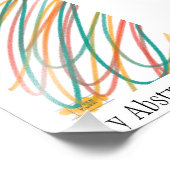 モダン鮮やか抽象芸術の心の落書き フォトプリント            (角)