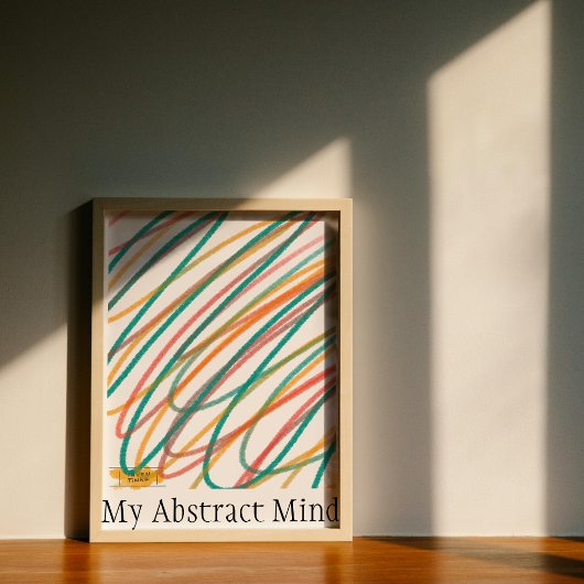 モダン鮮やか抽象芸術の心の落書き フォトプリント           